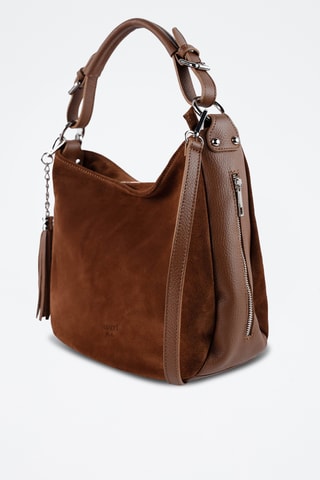 Sac bandoulière en nubuck Kai - Camel