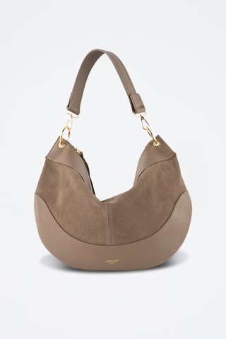 Sac bandoulière en nubuck Kael - Taupe