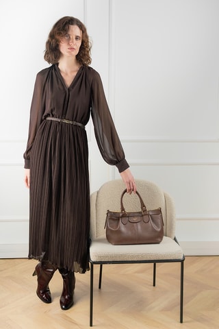 Sac bandoulière en cuir Jett - Marron