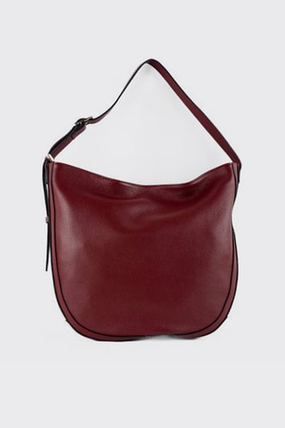 Sac porté épaule en nubuck Moss - Bordeaux