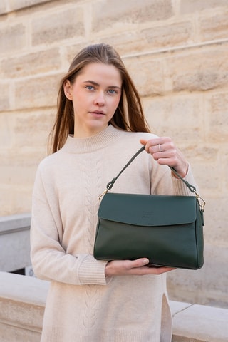 Sac bandoulière en cuir Jazz - Vert