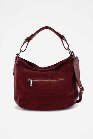 Sac bandoulière en nubuck Kai - Bordeaux