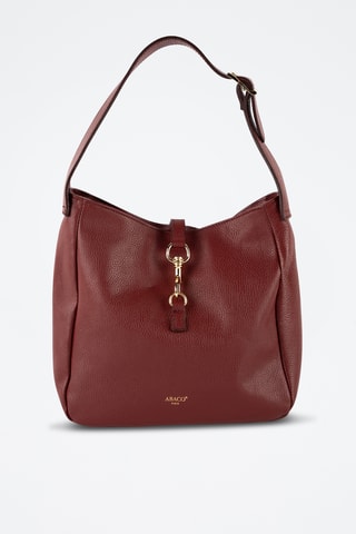 Sac bandoulière en cuir Lexid - Bordeaux