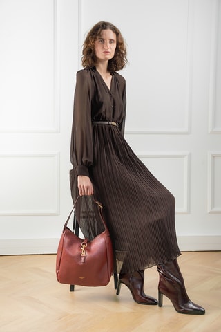 Sac bandoulière en cuir Lexid - Bordeaux