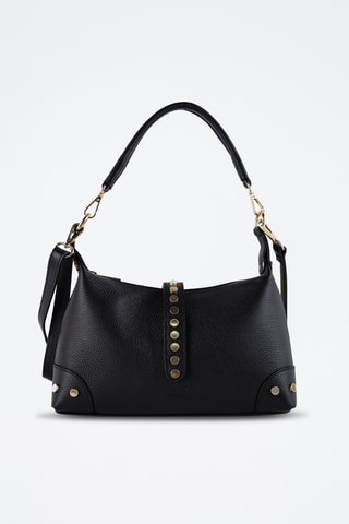 Sac bandoulière en cuir Jim - Noir