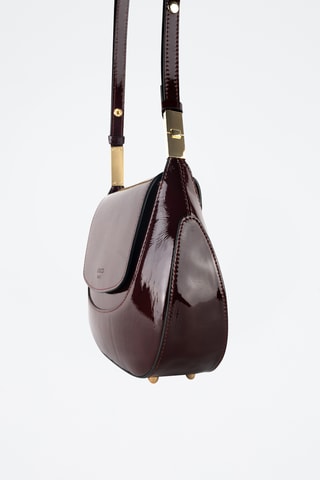 Sac bandoulière en cuir Wayne - Bordeaux