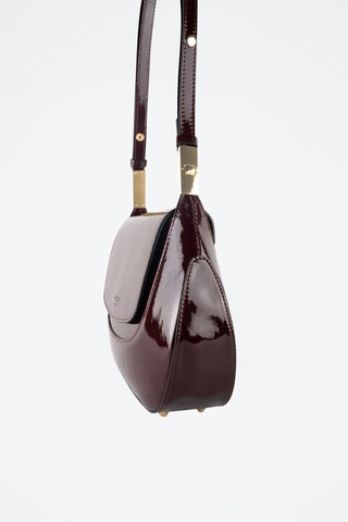 Sac bandoulière en cuir Wayne - Bordeaux