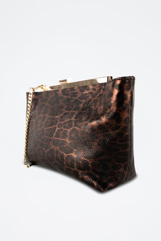 Sac bandoulière en cuir Norys - Marron