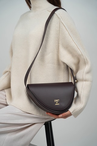 Sac bandoulière en cuir Raily - Bordeaux