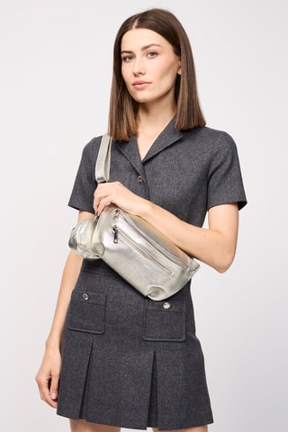 Sac banane en cuir Tena - Moyen - Doré