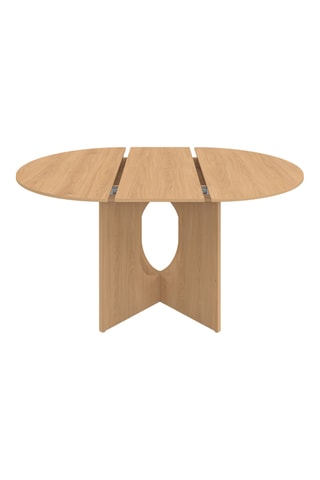 Table à manger ronde extensible Mathis bois -  Ø110-150 cm