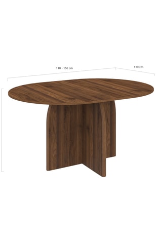 Table extensible Japandi - 110/150 x 75 x 110 cm