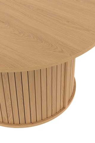 Table basse ronde Albane pieds lattes