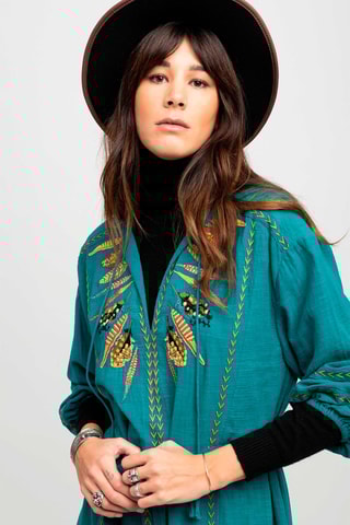 Lange Jurk Groen en Geel