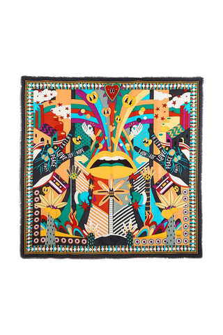 Sjaal Zwart en Blauw