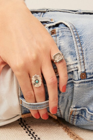 Ring Turkoois en Jaspis