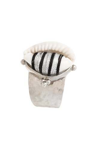 Ring Wit en Zilverkleurig