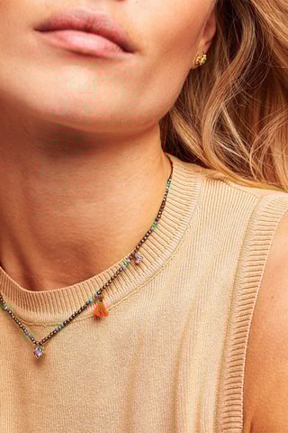 Ketting Verguld Metaal - Hematieten, turkooizen en pyrieten