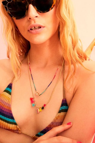 Ketting Verguld - Japanse Glasparels