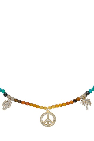 Ketting Verguld - spinellen en kwarts