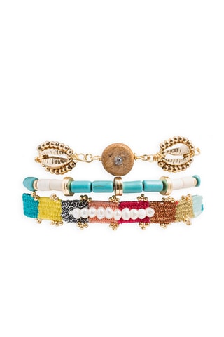 Manchetarmband - Verguld messing en Jaspis