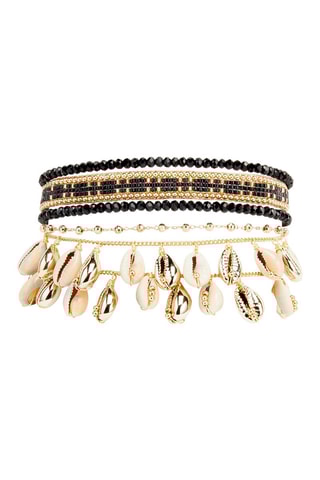 Manchetarmband Goudkleurig en Wit