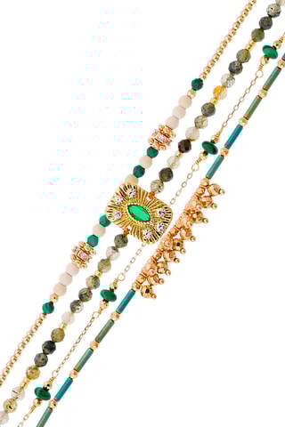 Manchetarmband Karmelia - Goudkleurig en Zwart