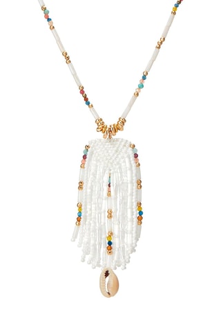 Lange ketting - verguld metaal Merangue - Zirkonia’s, Hematieten, Amazonieten en Granaten