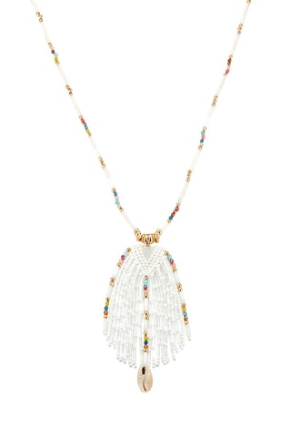 Lange ketting - verguld metaal Merangue - Zirkonia’s, Hematieten, Amazonieten en Granaten