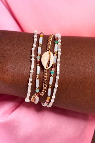 Ring - Verguld Messing Nusa - Amazoniet en Granaten