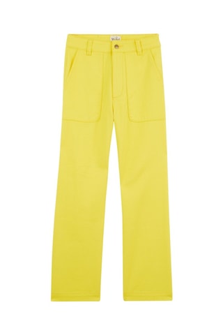 Wijde 7/8 Jeans Hoge Taille Henry - Geel