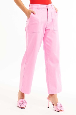 7/8 Wijde Jeans Hoge Taille Henry - Roze