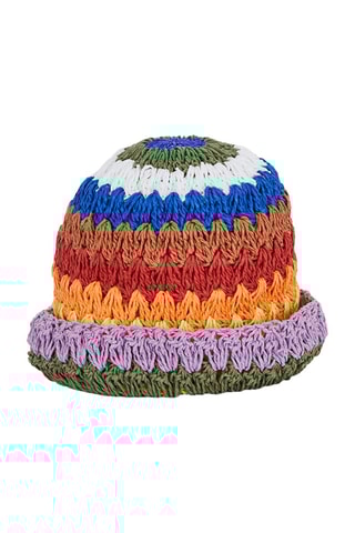 Bobhoedje Enjoy - Paars en Kaki 