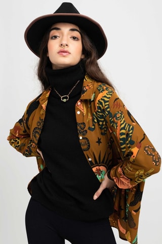 Wijde Blouse Bonaventure - Bruin