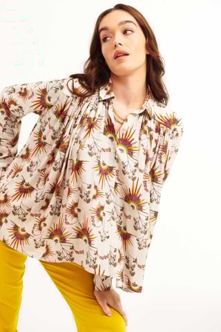 Wijde Blouse Aponi – Beige