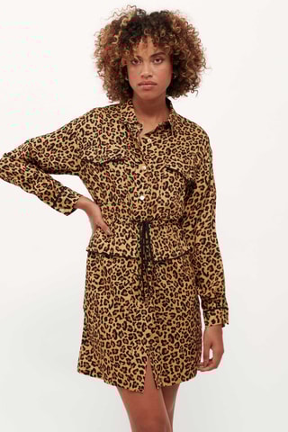 Rechte jurk Shirkan - Kaki