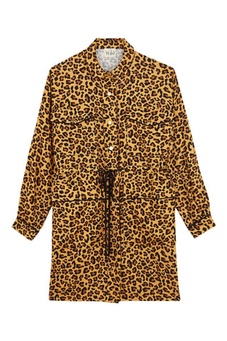 Rechte jurk Shirkan - Kaki