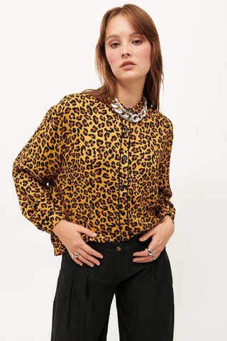 Oversized Blouse Tigresse - Bruin 