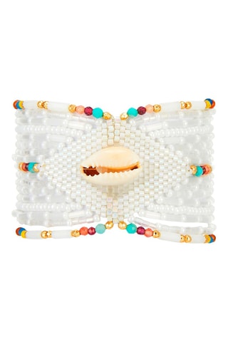 Manchetarmband Chokohona - Hematieten, Amazonieten, Granaten en Zirkonia’s 