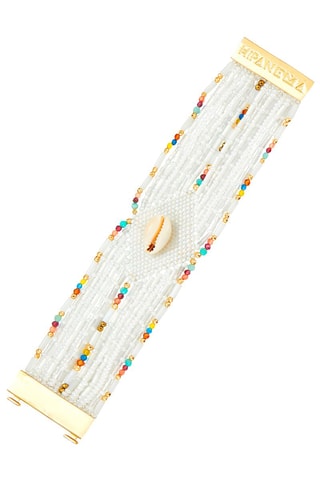 Manchetarmband Chokohona - Hematieten, Amazonieten, Granaten en Zirkonia’s 