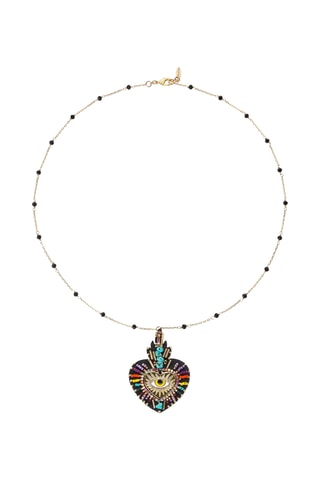 Lange Ketting Fortuna - Goudkleurig en Zwart