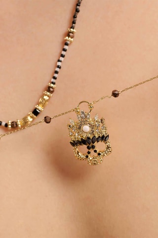 Lange Ketting Verguld met Geelgoud Heartbeat - Zirkonia’s