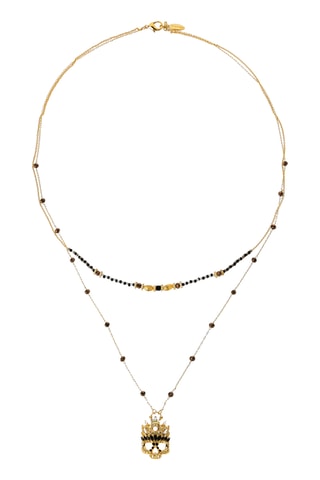 Lange Ketting Verguld met Geelgoud Heartbeat - Zirkonia’s