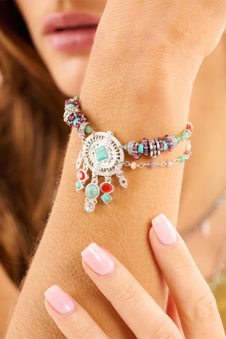 Armband Herrera - Zilverkleurig en Turquoise