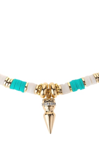 Ketting Jaipur Aqua - Goudkleurig
