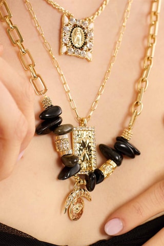 Lange Ketting Verguld met Geelgoud Maravillas - Zirkonia’s