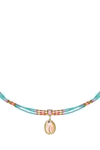 Ketting Verguld met Geelgoud Nymphe - Zirkonia’s 