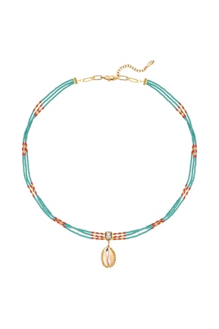 Ketting Verguld met Geelgoud Nymphe - Zirkonia’s 