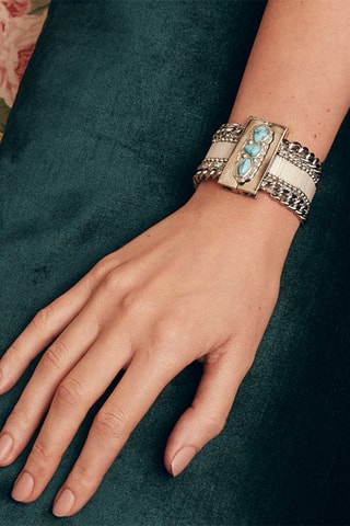 Manchetarmband Holly - Turkooizen