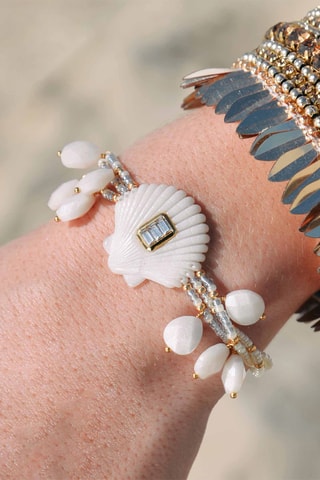 Armband Shelley - Wit en Goudkleurig